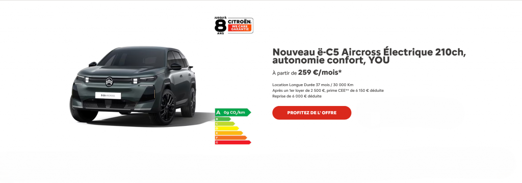 Offre CITROEN �-C5 Aircross
