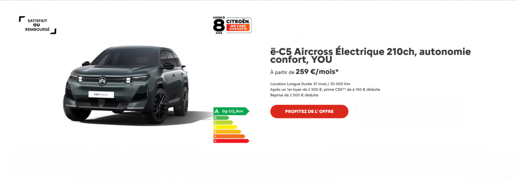 Offre CITROEN �-C5 Aircross